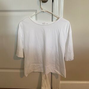 Gap white short-sleeve shirt with tie detail